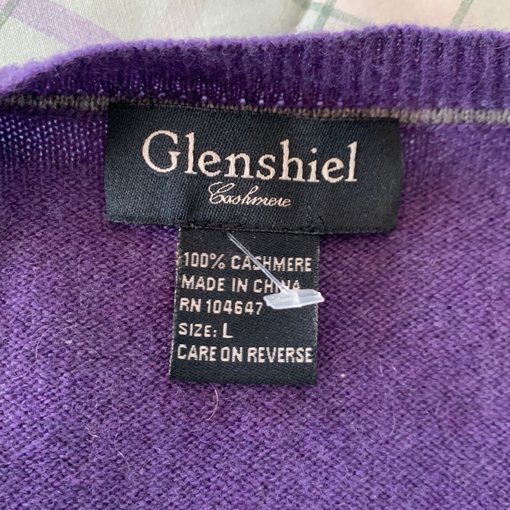 100% Cashmere purple sweater! - Picture 2 of 5